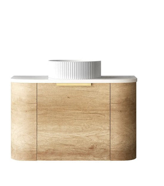 Bondi Natural Oak Wall Hung Vanity Unit 750