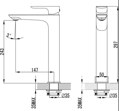 Banda High Rise Basin Mixer