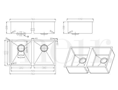 ME Stainless Steel Single Bowl Kitchen Sink 7644