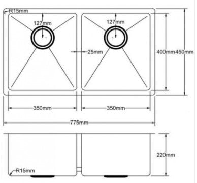 KDK Kitchen Sink Double Bowl