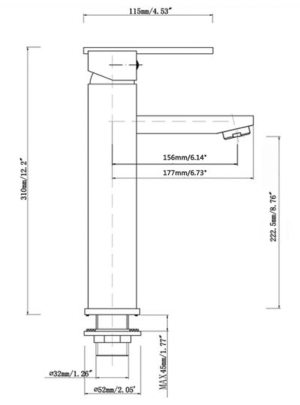 Cavallo Tall Basin Mixer