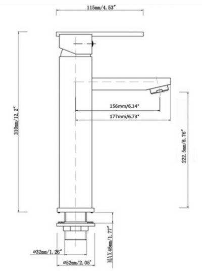 Cavallo Tall Basin Mixer