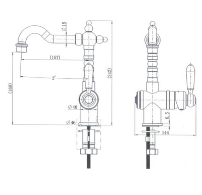 Bordeaux High Rise Basin Mixer