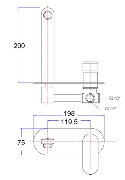 Cora Wall Mixer with Spout