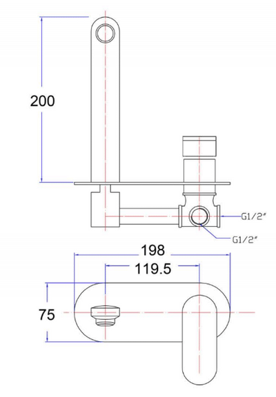 Cora Wall Mixer with Spout