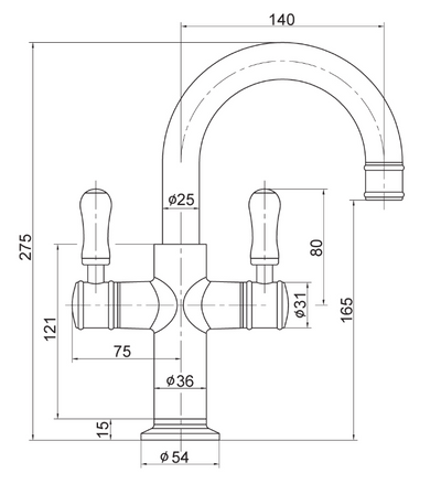 Pepper Twinner Basin Mixer