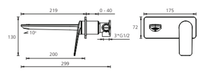 Eden Overhead Shower 200