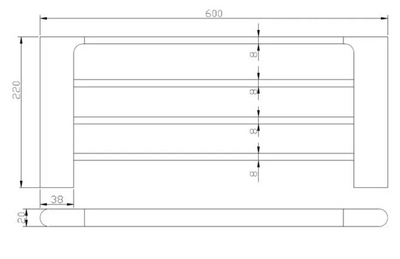 Persano Towel Rack 600