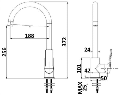 Akemi Gooseneck Kitchen Mixer