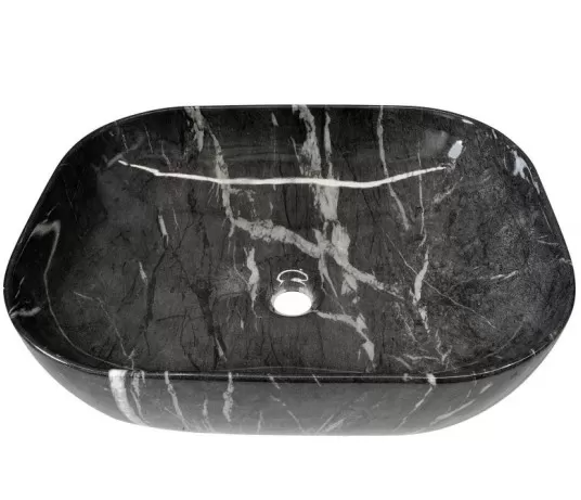 NR Soft Rectangle Marble Art Basin 500