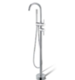 AQP Free Standing Round Bath Spout with Handheld Shower