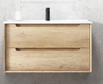 Byron Natural Oak Wall Hung Vanity Unit