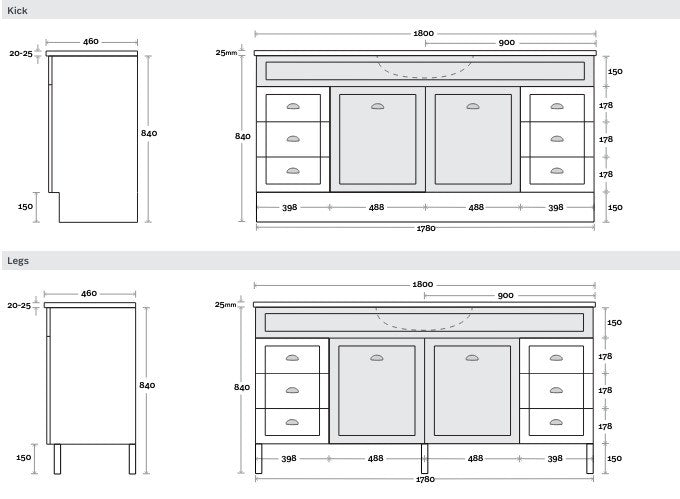 Bowral Floor Standing Vanity Unit