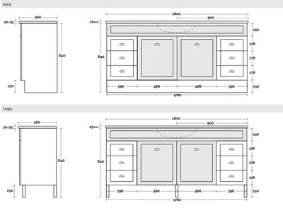 Bowral Floor Standing Vanity Unit