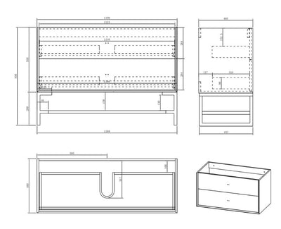 Boston Wall Hung Vanity Unit