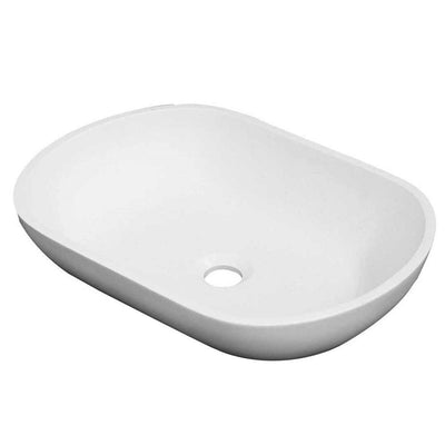 Positano Oval Solid Surface Basin Concrete