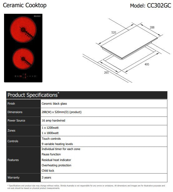 Electric Ceramic Cooktop 300m