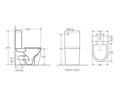 Diana BTW Quiet Flush Toilet Suite