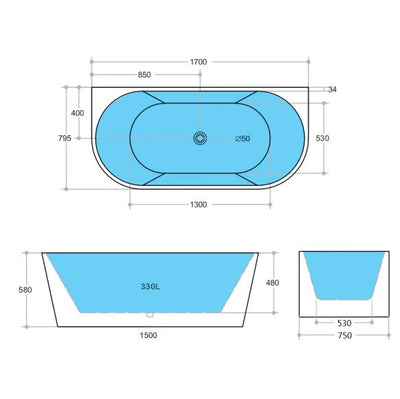 Elivia BTW Free Standing Bathtub