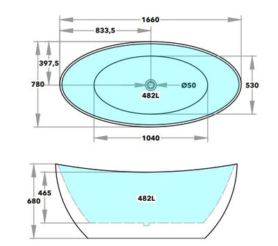 Evie Curve Bathtub