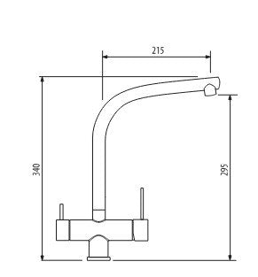 Essentials 3-Way Filter Square neck Kitchen Mixer