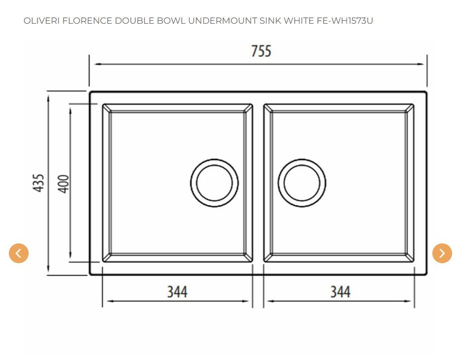 Florence Double Bowl Undermount Kitchen Sink