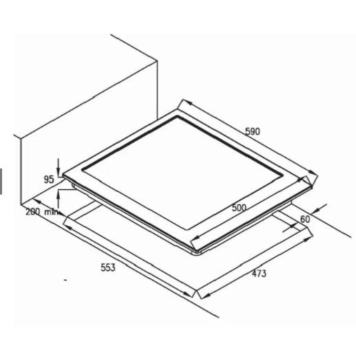 Gas Cooktop Enamel Trivet 600