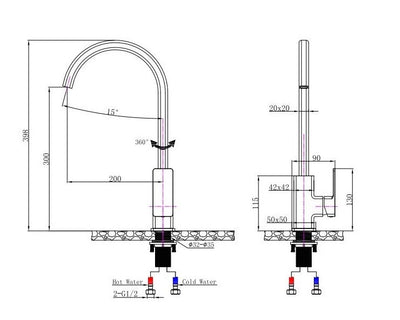 Ivano Gooseneck Kitchen Mixer