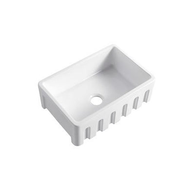 BNK Fluted White Farm Sink 800