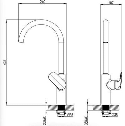 Kara Bent Kitchen Mixer