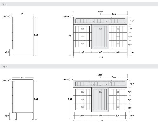 Kiama Floor Standing Vanity Unit 1200