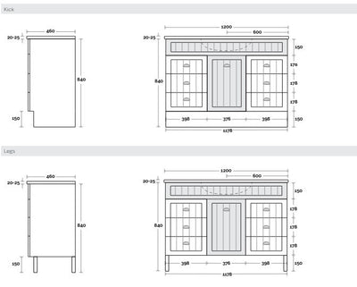 Kiama Floor Standing Vanity Unit 1200