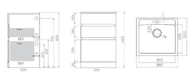 Nugleam Drawer System Laundry Unit