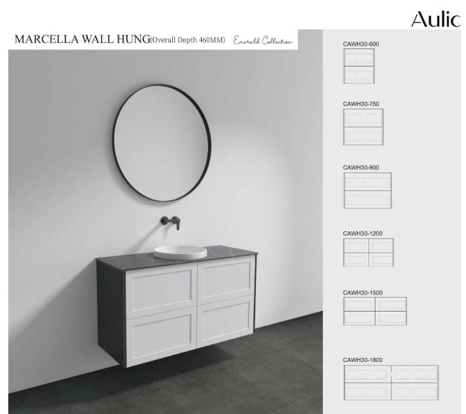 Marcella Wall Hung Custom Vanity Unit