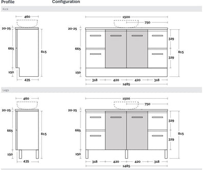 The Marq Floor Standing Vanity Unit 1500