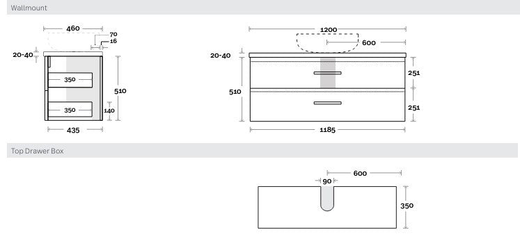 The Marq Wall Hung Vanity Unit