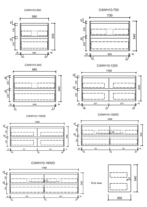 Max Wall Hung Vanity Unit