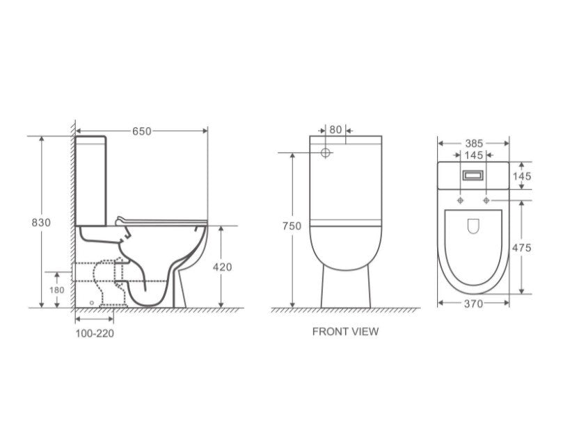 Moi Back to Wall Toilet Suite