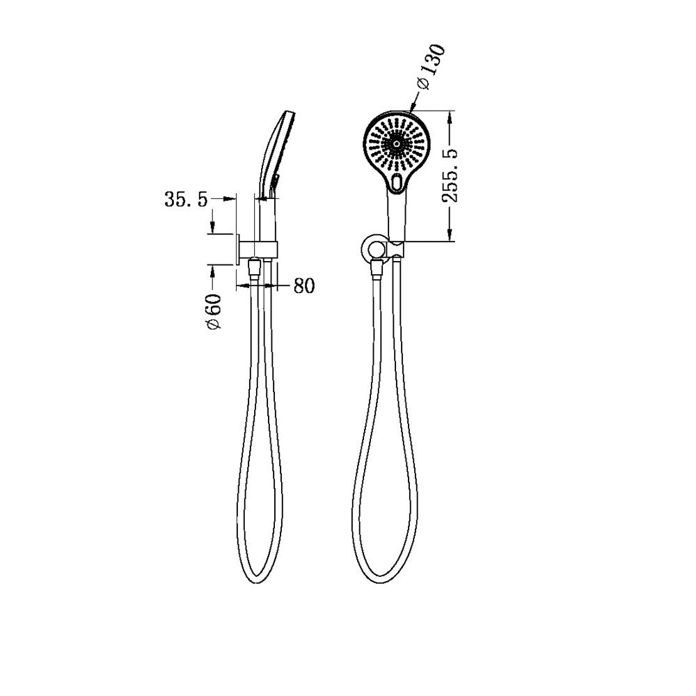 Mecca Hand Shower Rail on Bracket