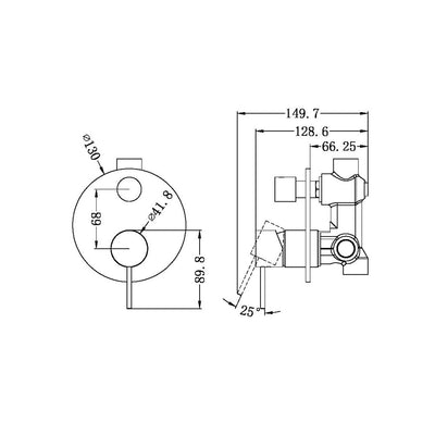 Mecca Wall Mixer with Diverter