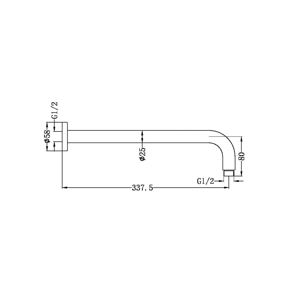 Round Shower Arm