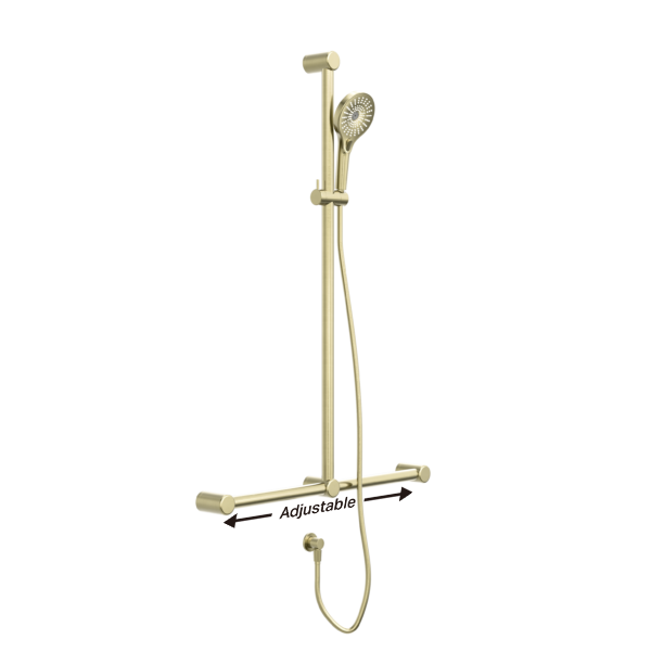 Mecca Care 32mm T Bar Grab Hand Shower Rail Set