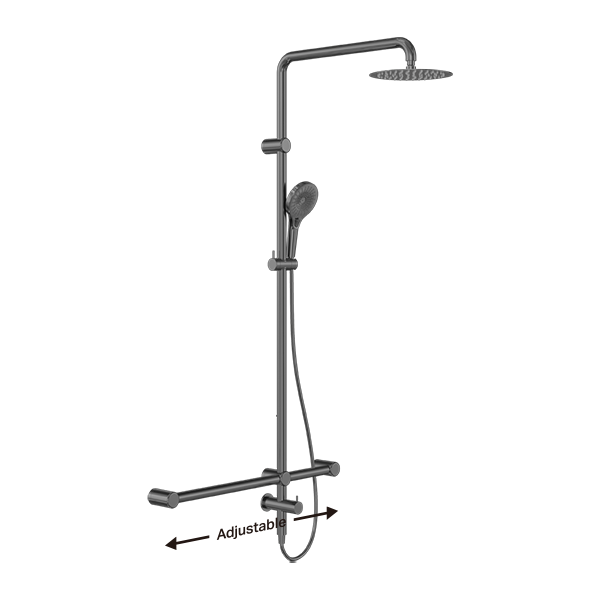 Mecca Care 32mm Twin Shower T Bar Grab Rail
