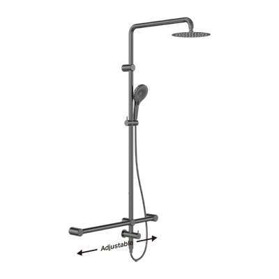Mecca Care 32mm Twin Shower T Bar Grab Rail