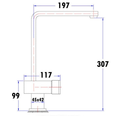 Nova High Rise Kitchen Mixer