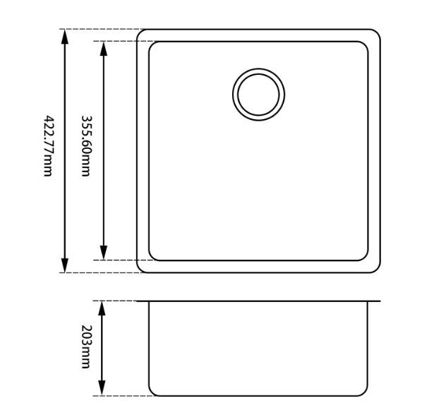 NR Granite Stone Kitchen Sink 450