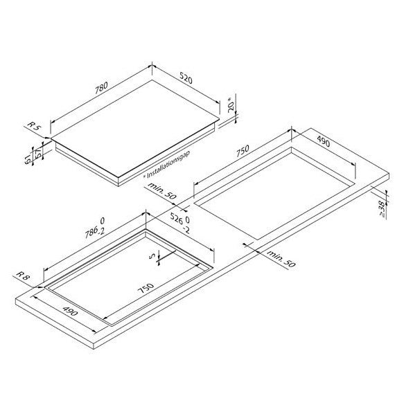 Blaupunkt 4 Zone 2 Ceramic Cooktop 80