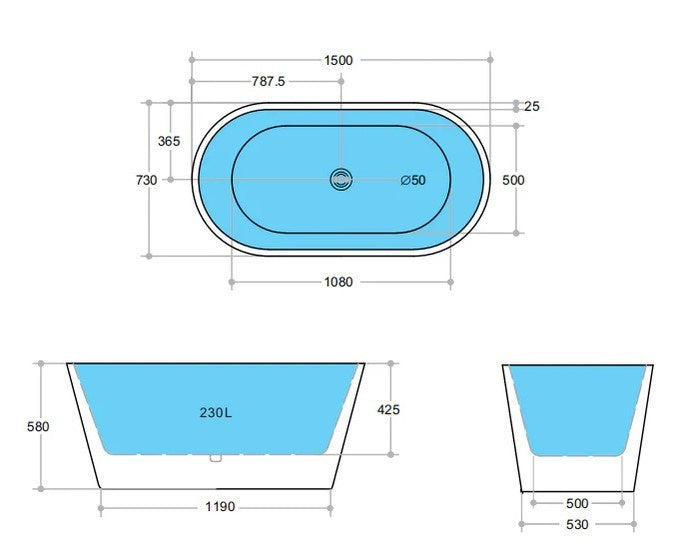 KDK MB Free Standing Bathtub