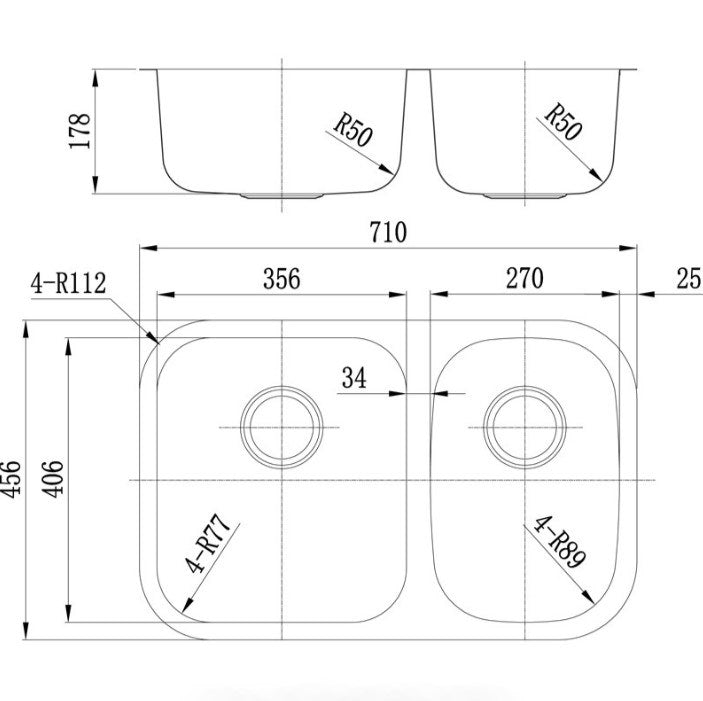 Otus 1 and 3/4 Kitchen Sink 710