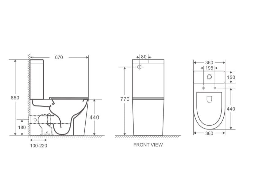 Pani BTW Rimless Toilet Suite